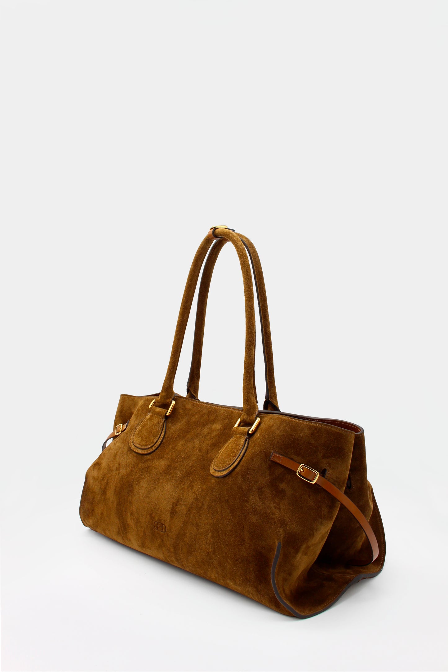 La Mamma Maxi Bag Suede Tabacco & Caramel