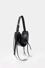 Load image into Gallery viewer, L'Amaca Mini Bag Cocco print leather Black