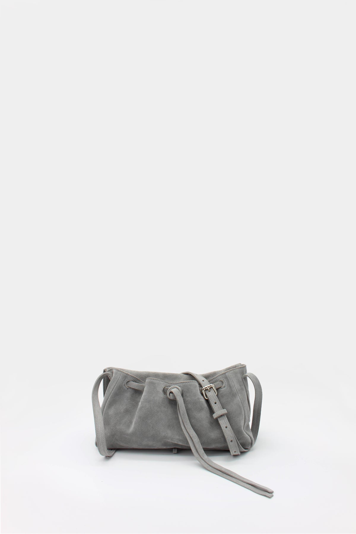 La Bisaccia Mini bag Suede Light grey