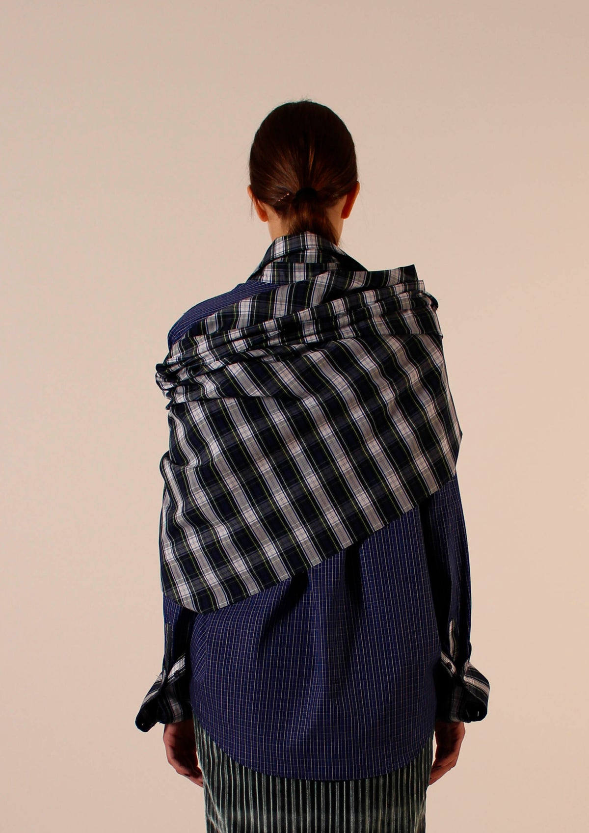 Home scarf Blu green