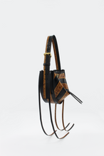 Load image into Gallery viewer, L'Amaca Bag Mini Eel Black and Brown