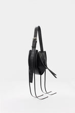 Load image into Gallery viewer, L'Amaca Bag Mini Tejus Print Leather Black