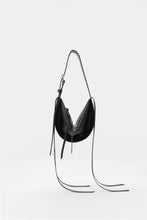 Load image into Gallery viewer, L'Amaca Bag Mini Tejus Print Leather Black