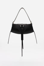Load image into Gallery viewer, Buckle Midi Bag Leather Black