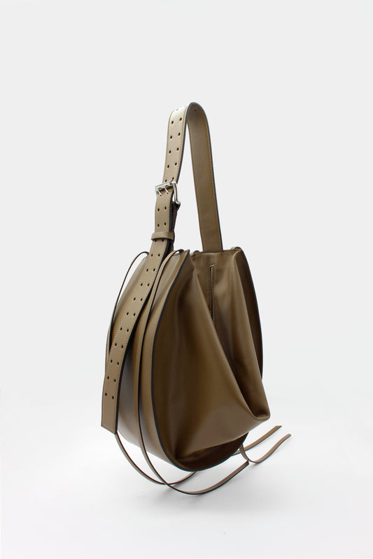 L'Amaca Maxi Bag Nappa Artichoke green