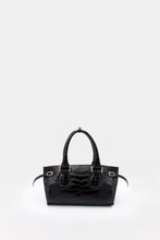 Load image into Gallery viewer, La Mamma Mini Bag Cocco print leather Black
