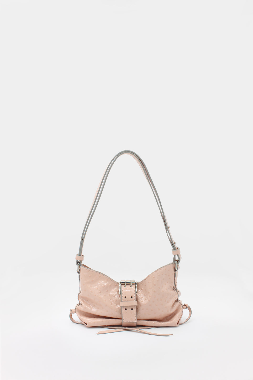 Dragonfly Mini Bag Ostrich print Leather Light Pink