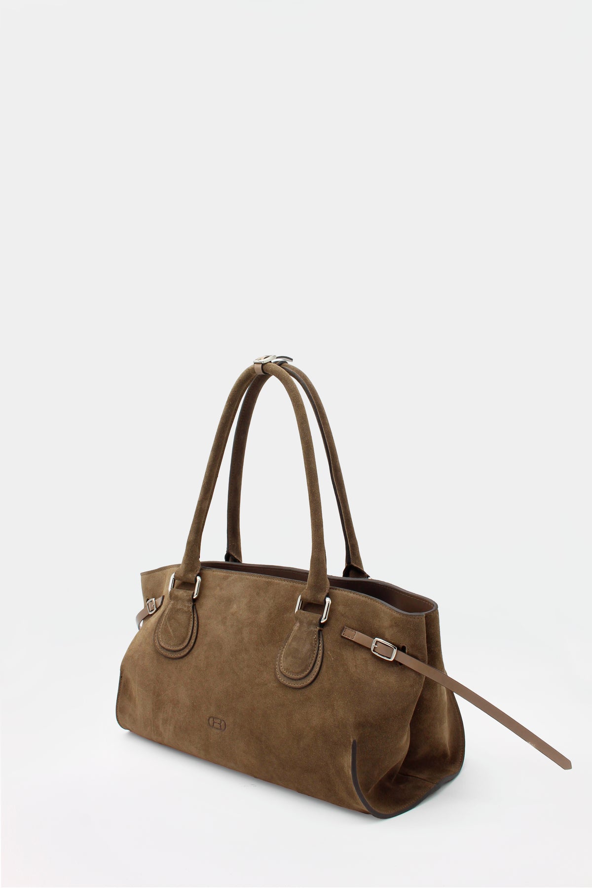La Mamma Midi Bag Suede Stone & Shale