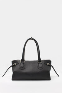 PRE ORDER - La Mamma Midi Bag Tumbled Leather Black