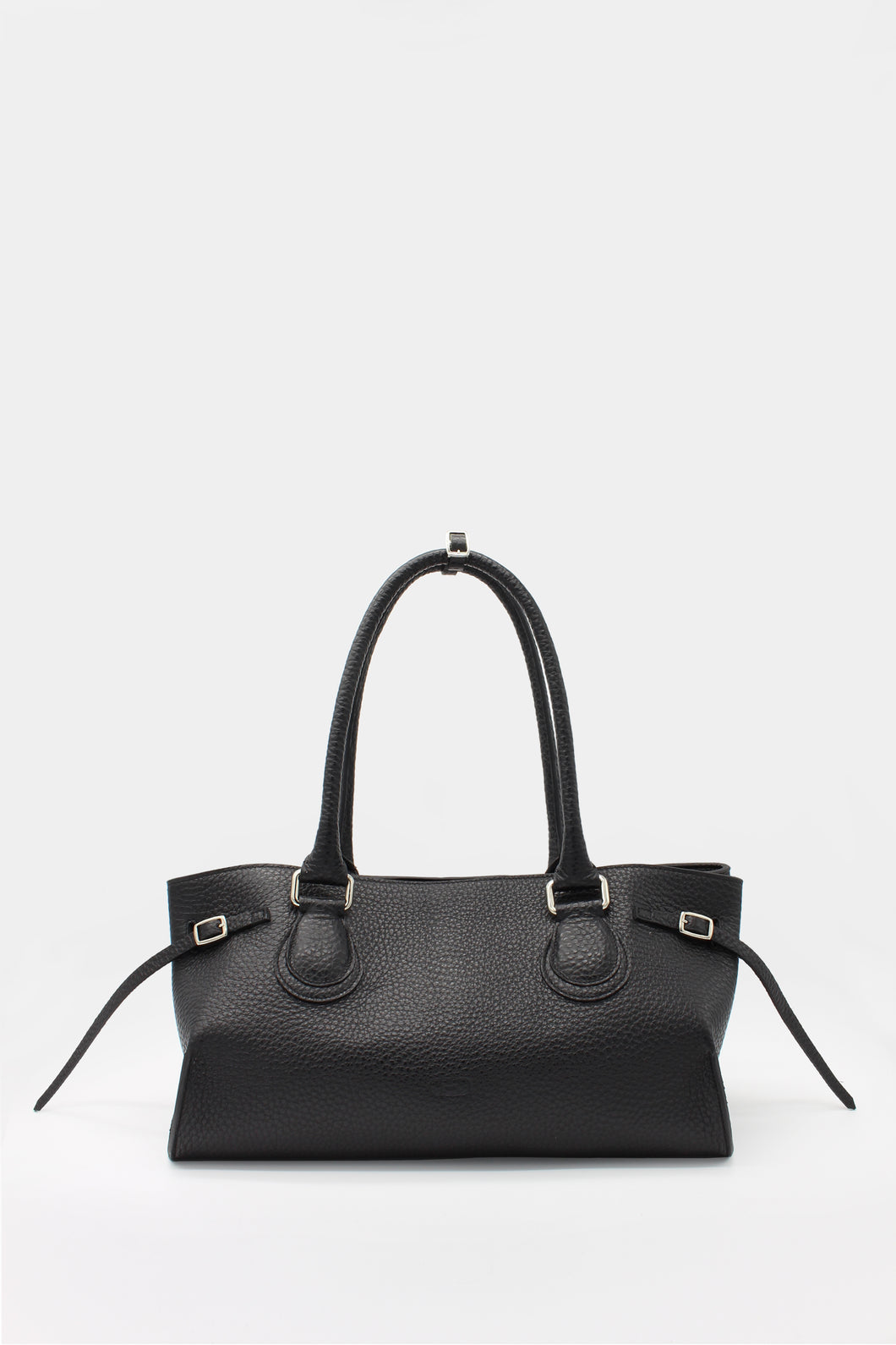 PRE ORDER - La Mamma Midi Bag Tumbled Leather Black