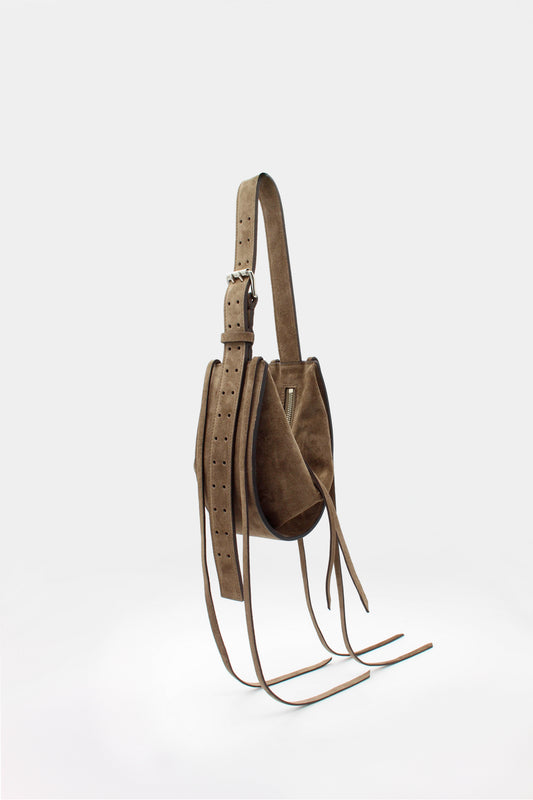 L'Amaca Mini Bag Suede Stone