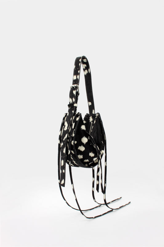 L'Amaca Mini Bag Black & White Deer print
