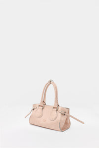 PRE ORDER - La Mamma Mini Bag Ostrich print Leather Light pink