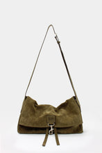 Load image into Gallery viewer, La Bisaccia Midi Bag Suede Hunter green
