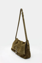 Load image into Gallery viewer, La Bisaccia Midi Bag Suede Hunter green
