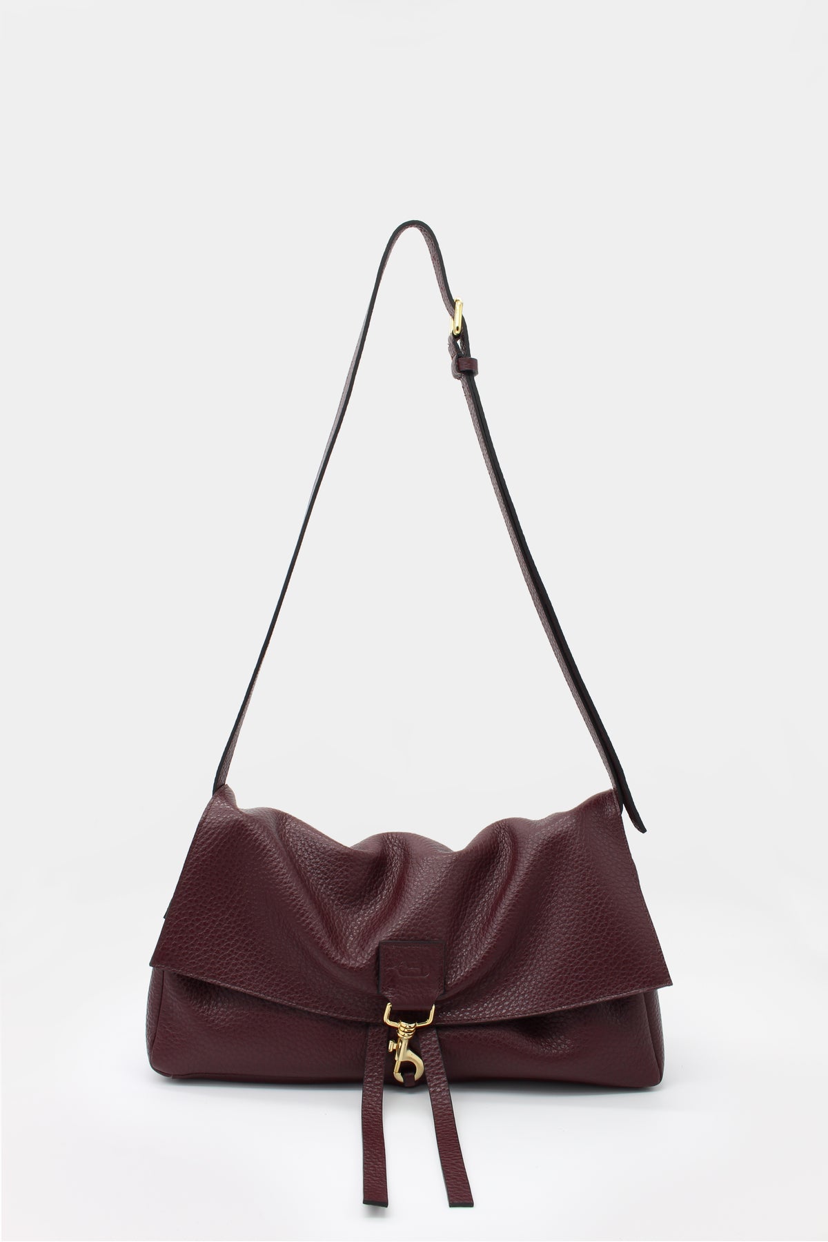 La Bisaccia Midi Bag Tumbled Vinaccia