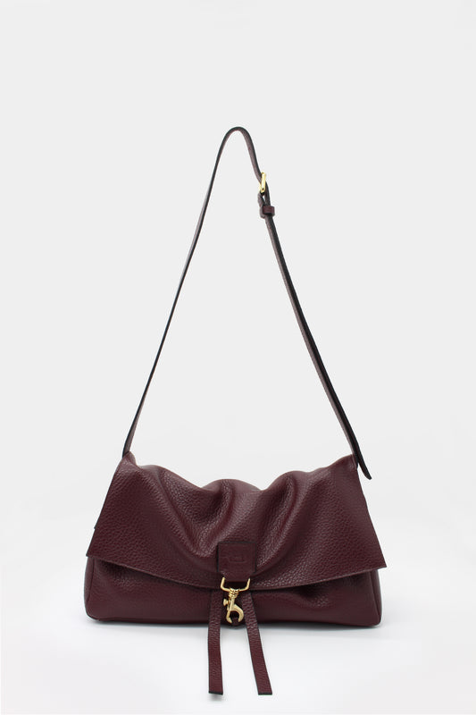 La Bisaccia Midi Bag Tumbled Vinaccia