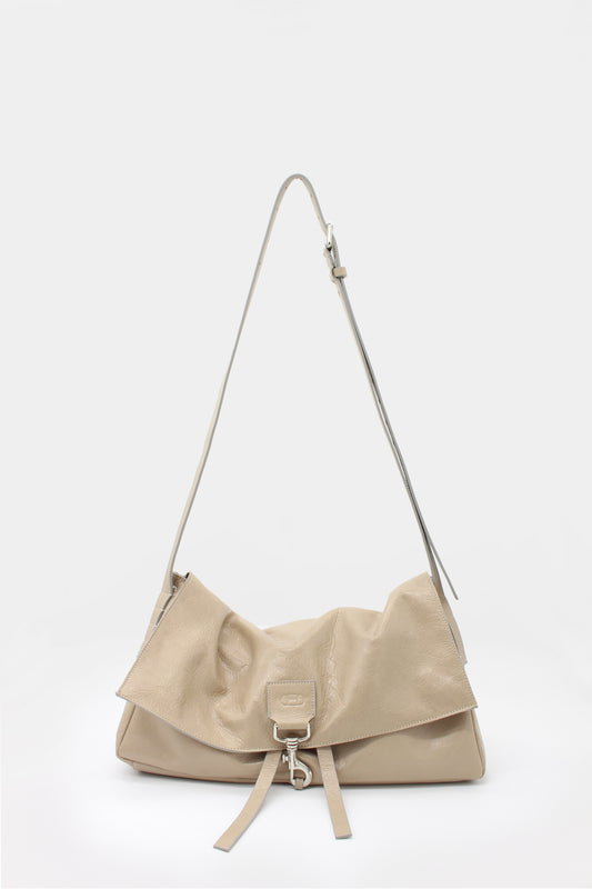 La Bisaccia Midi Bag Soufflè Stone