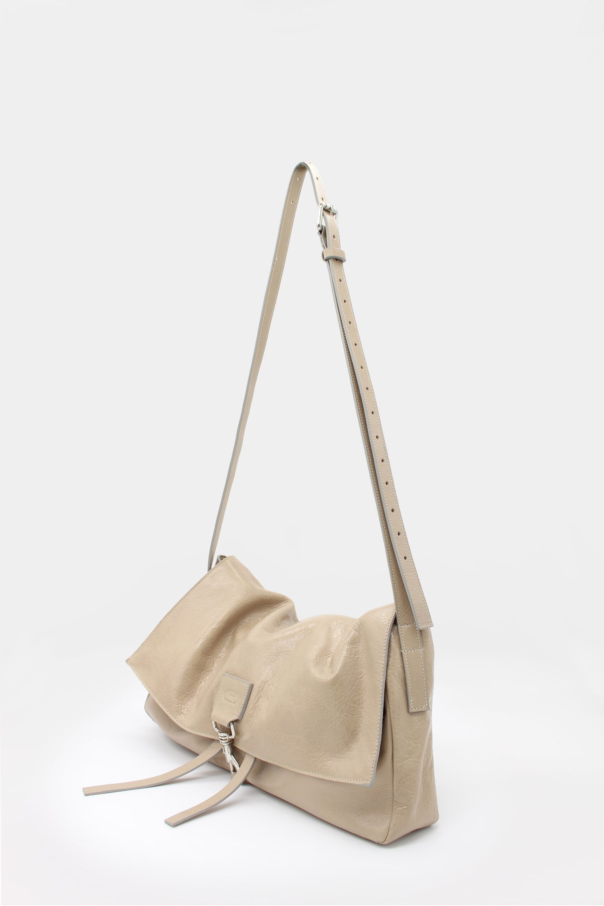 La Bisaccia Midi Bag Soufflè Stone