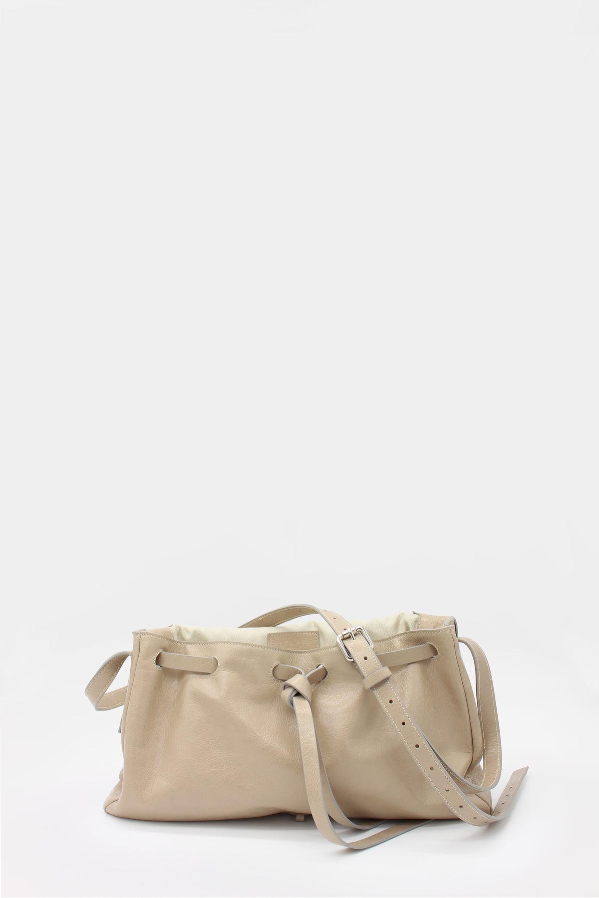 La Bisaccia Midi Bag Soufflè Stone