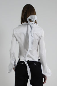 PRE ORDER - Luis Shirt White base and Blue stripes