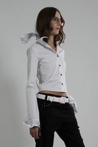 PRE ORDER - Luis Shirt White base and Blue stripes