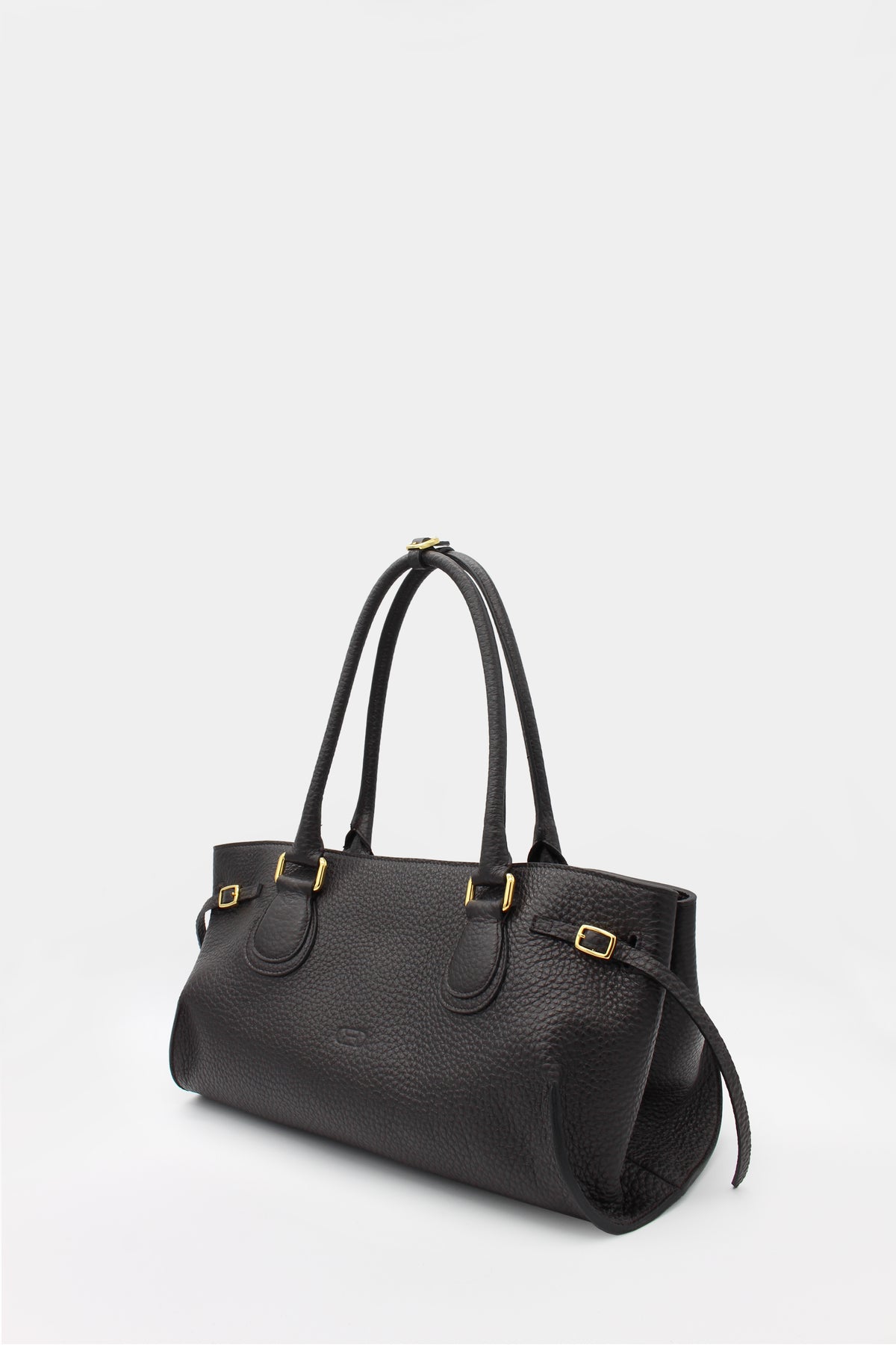 La Mamma Midi Bag Tumbled Leather Caffè