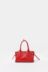 PRE ORDER - La Mamma Mini Bag Dark Red Crocodile print Leather