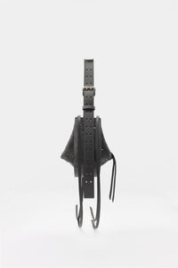 L'Amaca Mini Bag Christals on Leather Grey and Cement