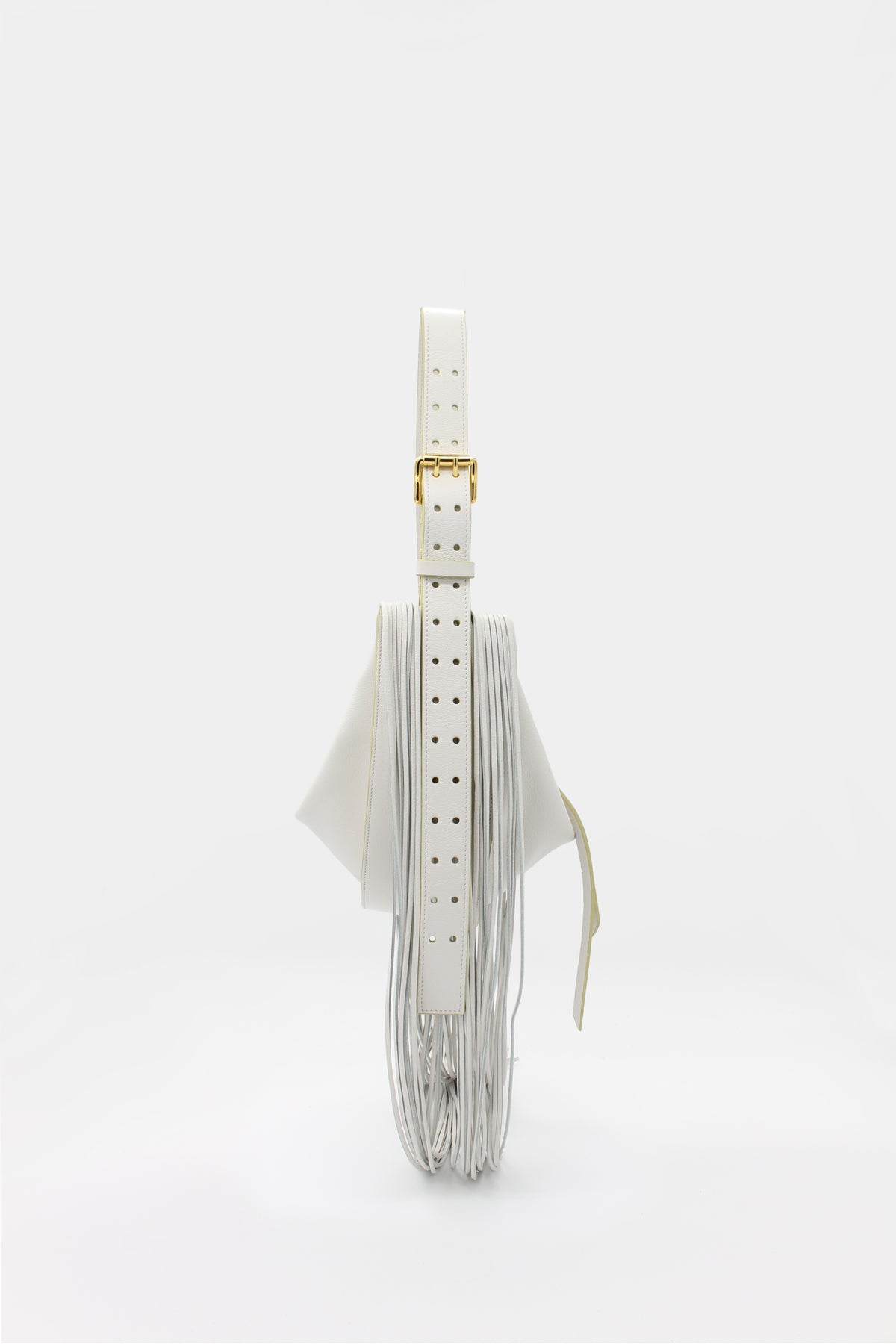 L'Amaca Bag Mini Nappa Fringes Off White