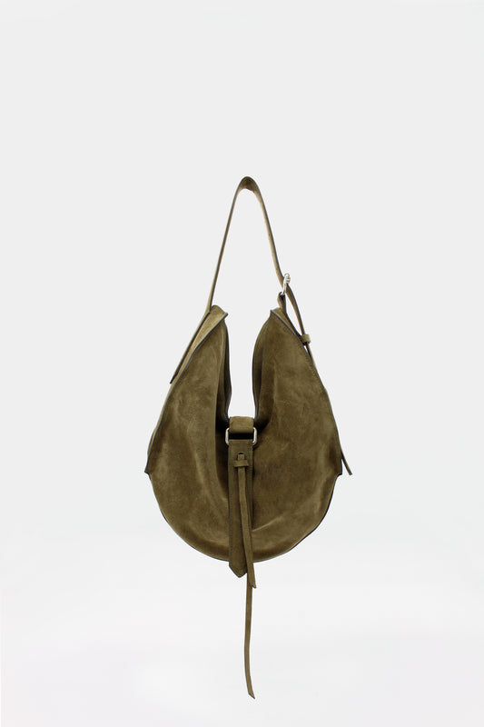 Sunset Midi Bag Suede Hunter green