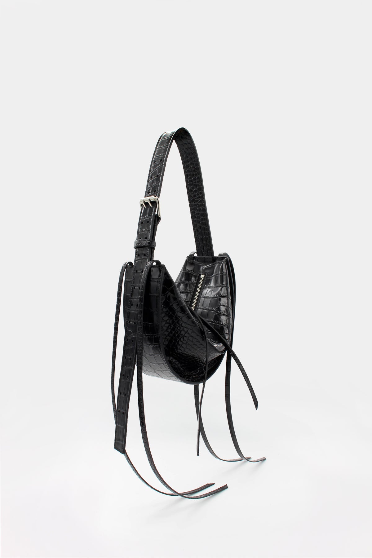 L'Amaca Mini Bag Cocco print leather Black