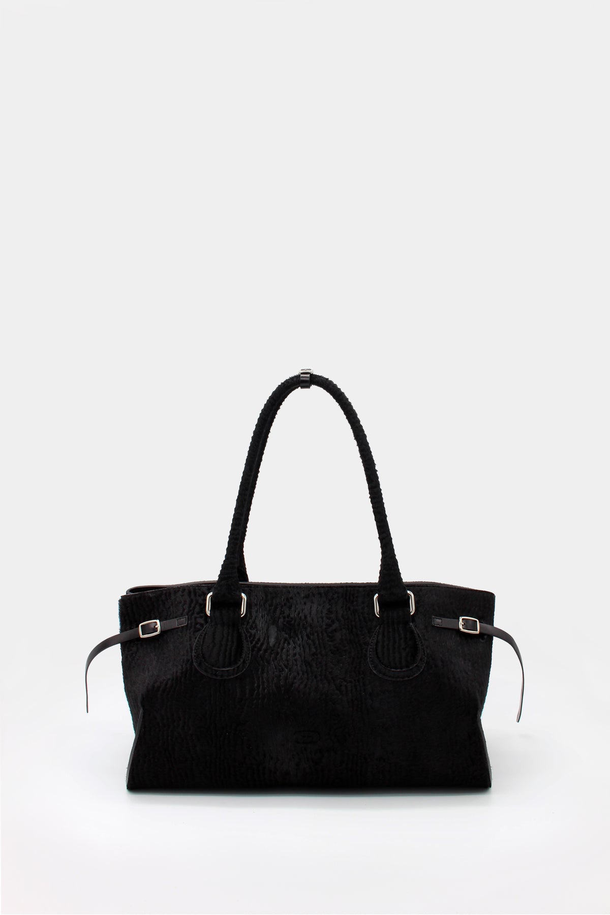La Mamma Midi Bag Cavallino Astrackan Black