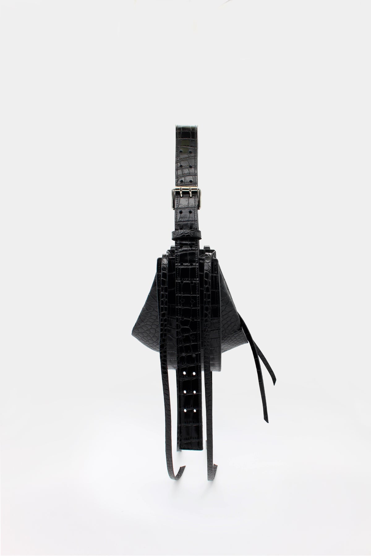 L'Amaca Mini Bag Cocco print leather Black