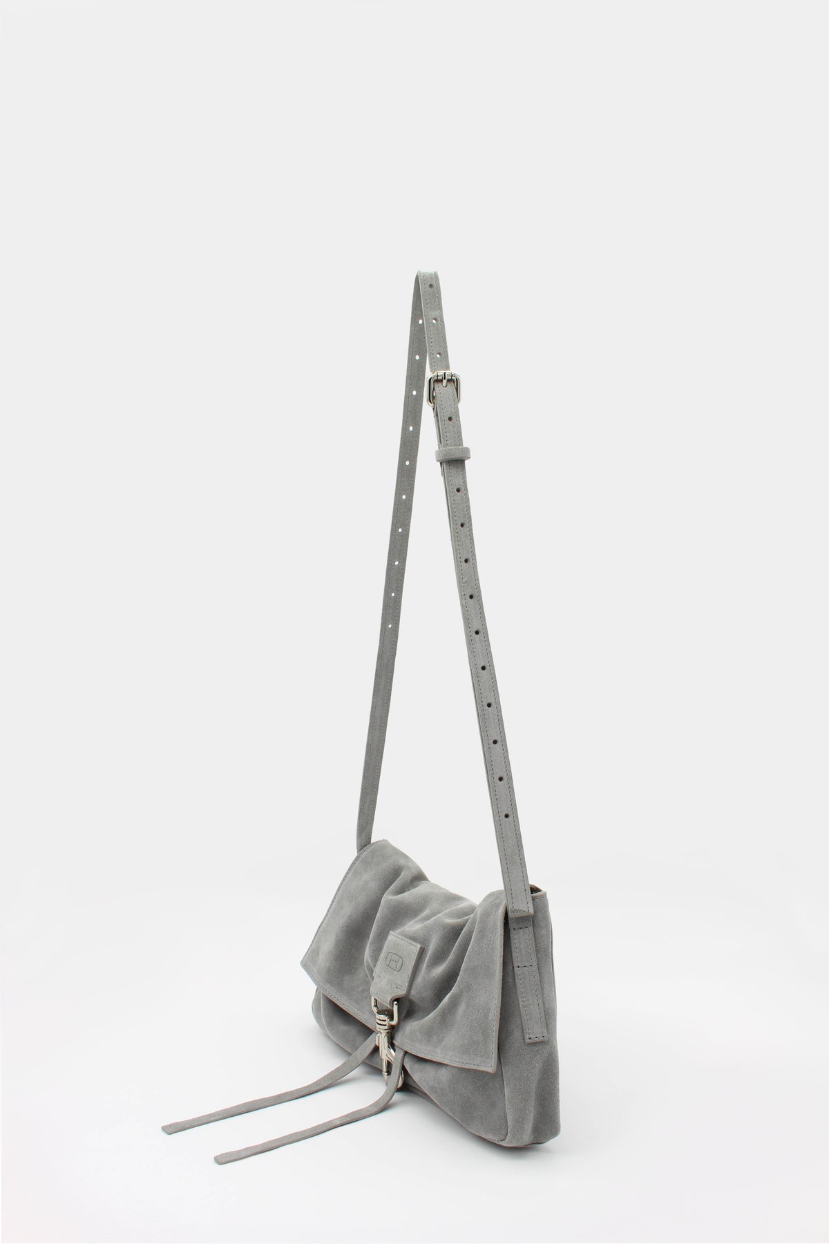 La Bisaccia Mini bag Suede Light grey