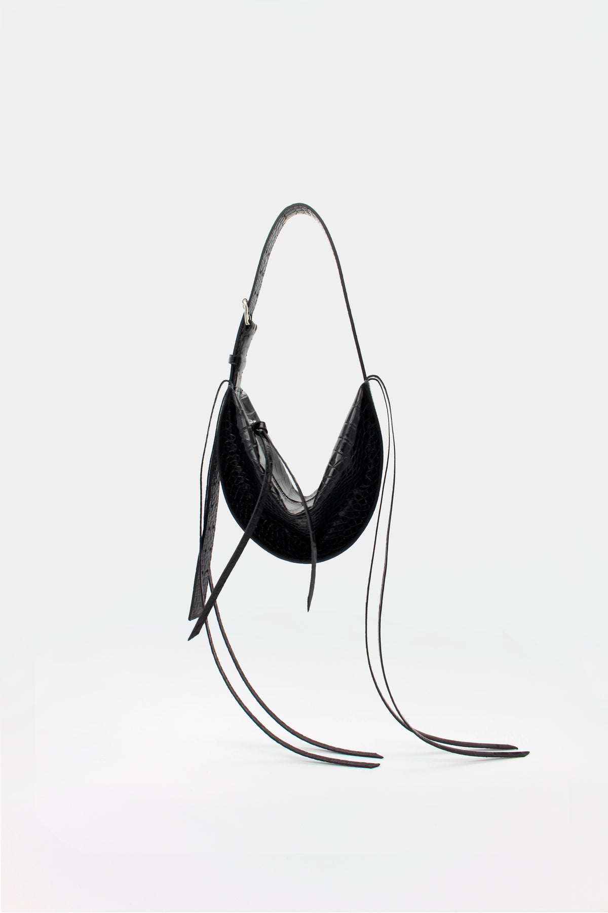 L'Amaca Mini Bag Cocco print leather Black