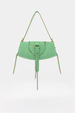 Load image into Gallery viewer, Buckle Bag Midi Suede Water Green
