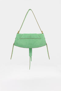 Buckle Bag Midi Suede Water Green