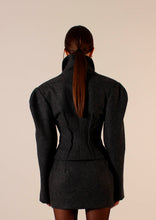 Load image into Gallery viewer, PRE ORDER - Akka blazer cape 2 Dark marble grey
