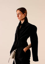 Load image into Gallery viewer, PRE ORDER - Akka blazer cape Black &amp; White
