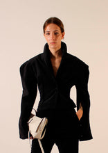 Load image into Gallery viewer, PRE ORDER - Akka blazer cape Black &amp; White
