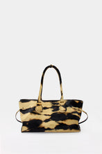 Load image into Gallery viewer, La Mamma Midi Bag Cavallino Leather Tie - Dye Sand Black
