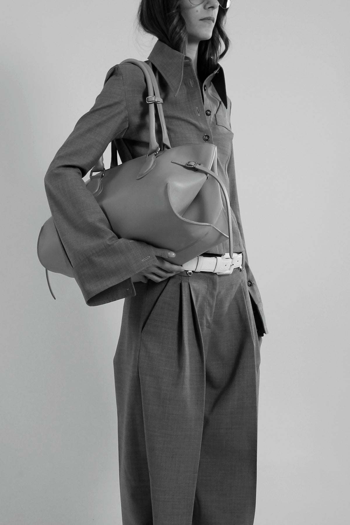 La Mamma Maxi Bag Suede Stone & Shale