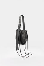 Load image into Gallery viewer, L&#39;Amaca Mini Bag Christals on Leather Grey and Cement
