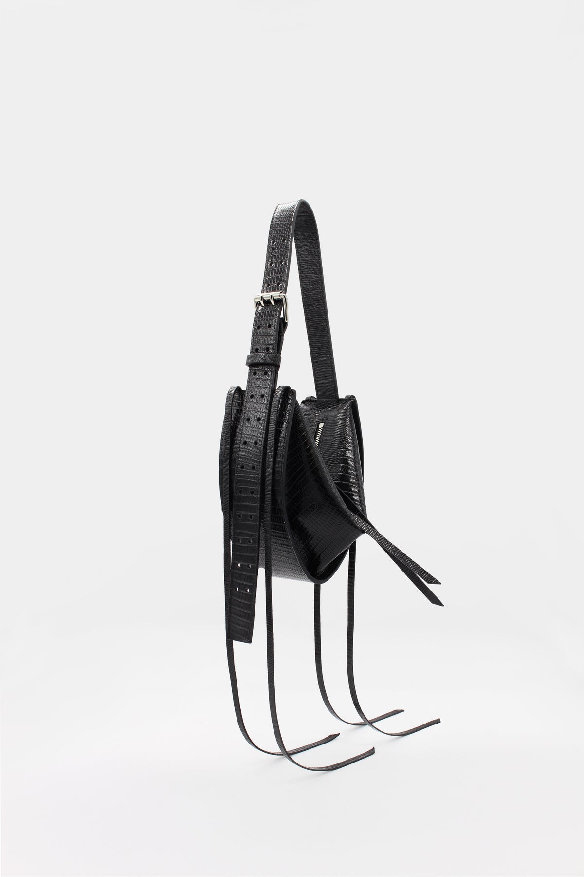 L'Amaca Bag Mini Tejus Print Leather Black
