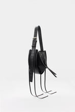 Load image into Gallery viewer, L&#39;Amaca Bag Mini Tejus Print Leather Black
