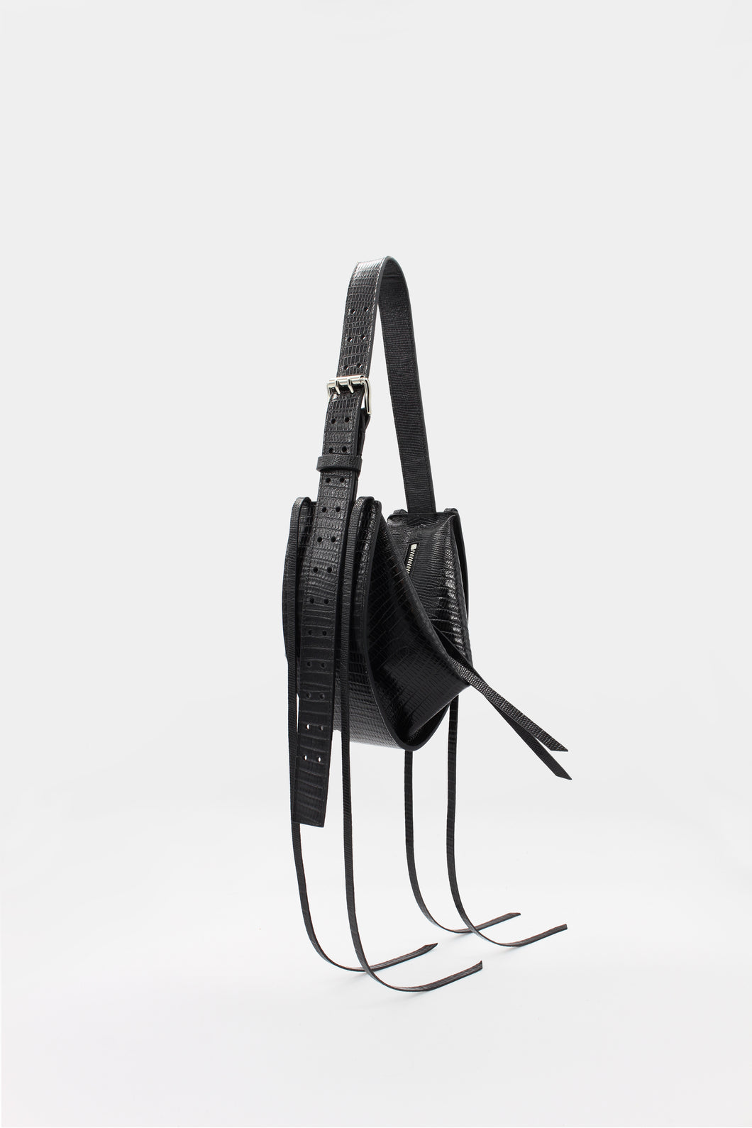 L'Amaca Bag Mini Tejus Print Leather Black
