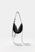 Load image into Gallery viewer, L&#39;Amaca Bag Mini Tejus Print Leather Black
