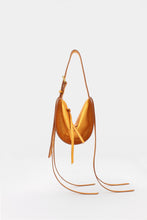 Load image into Gallery viewer, L&#39;Amaca Bag Mini Shimmer Leather Hot Orange
