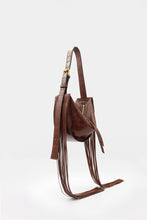 Load image into Gallery viewer, L&#39;Amaca Bag Mini Vernicetta Fringes Root Brown
